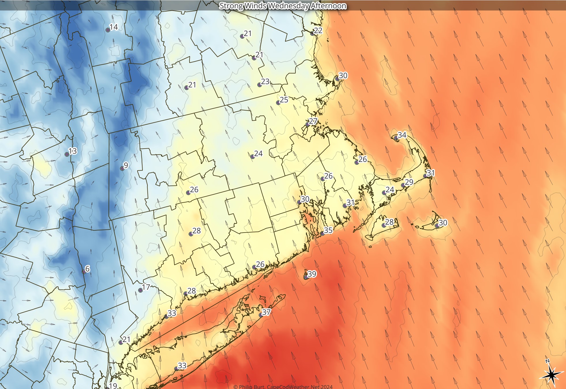 Strong Winds Wednesday