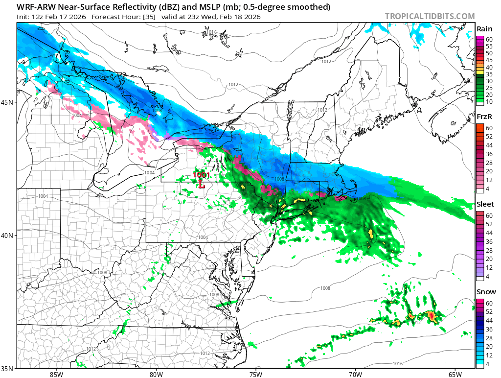 Some Rain and Snow Wednesday / Wednesday Night